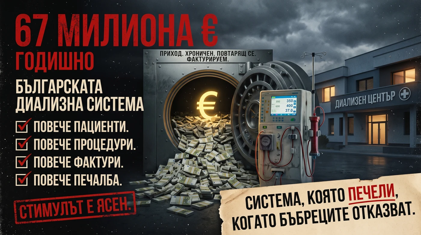 Българската диализна система — 67 милиона евро годишно